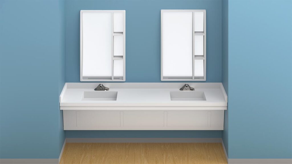 BestCare® Alcove Configurable Sinks for Behavioral Healthcare Facilities